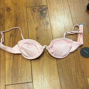 Lulu's Soft Pink Ribbed Bra